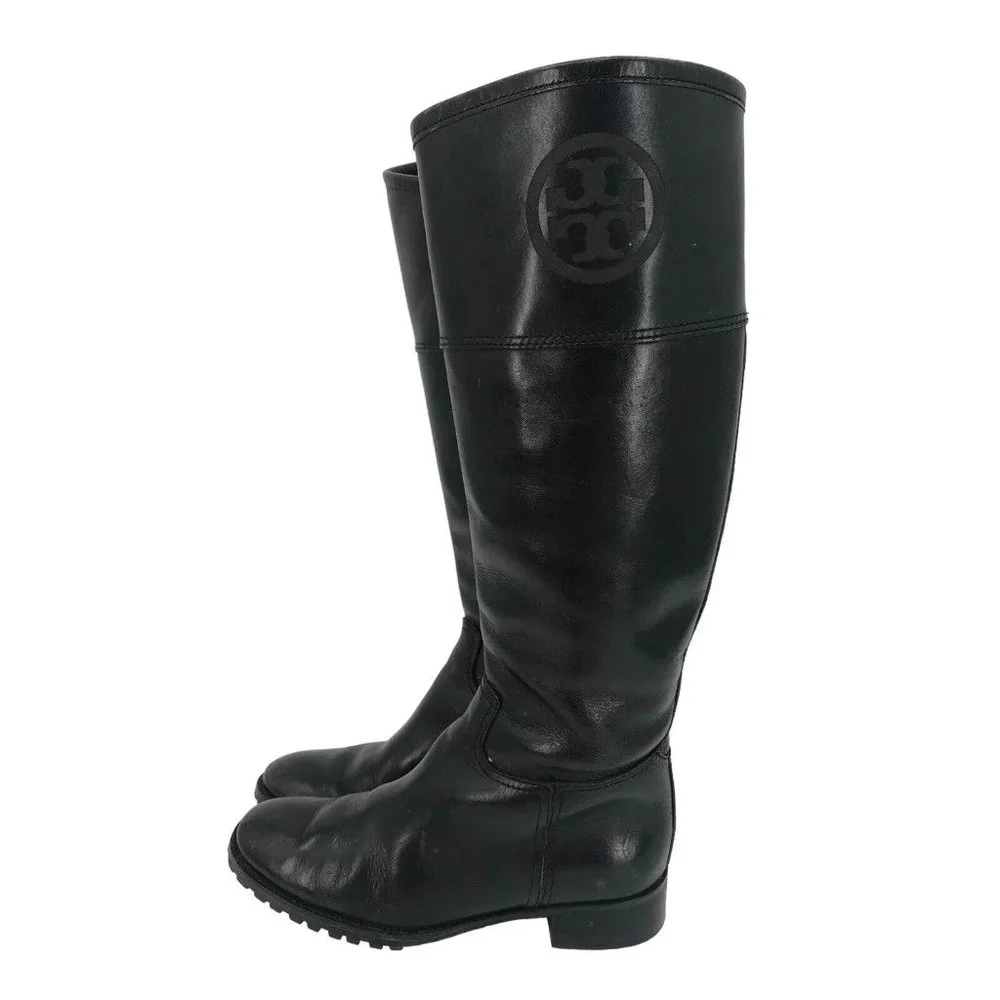 Tory Burch Boots Womens Size 6.5‎ Black Riding Equestrian Tall